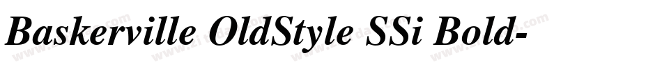 Baskerville OldStyle SSi Bold字体转换